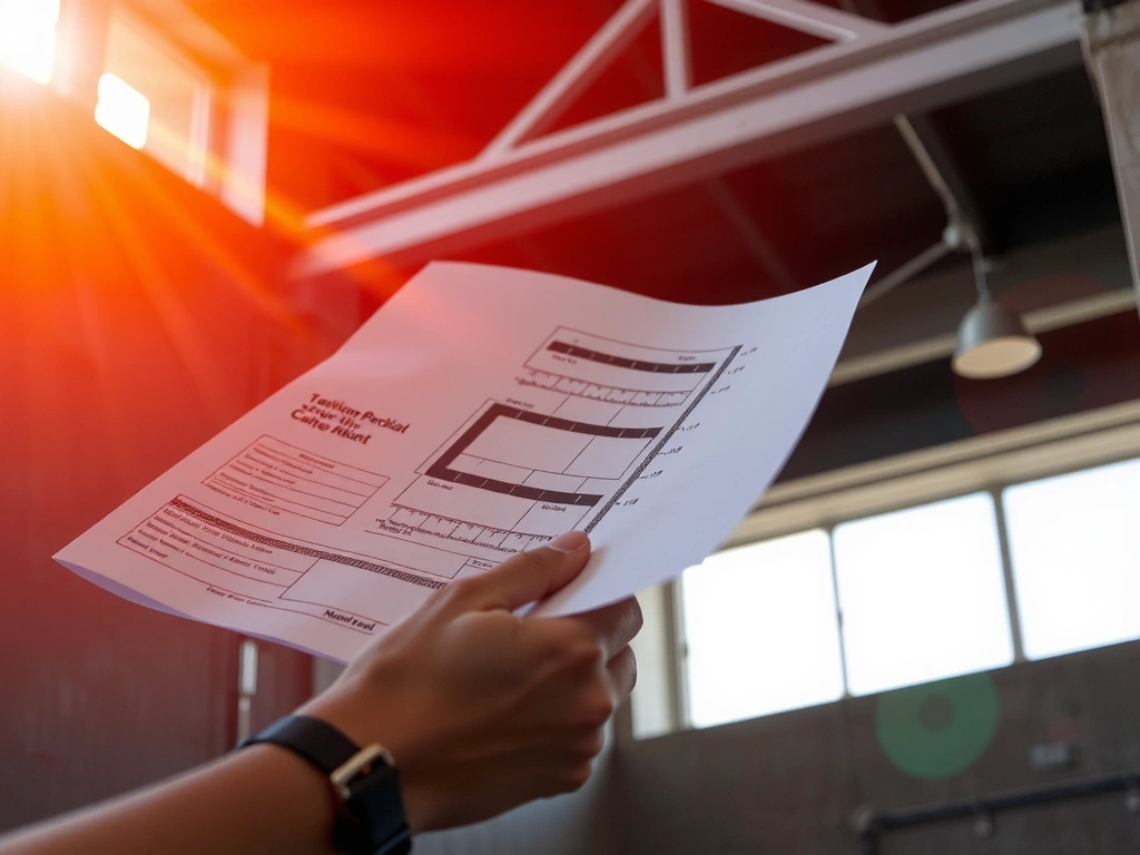 Stavební plán v ruce